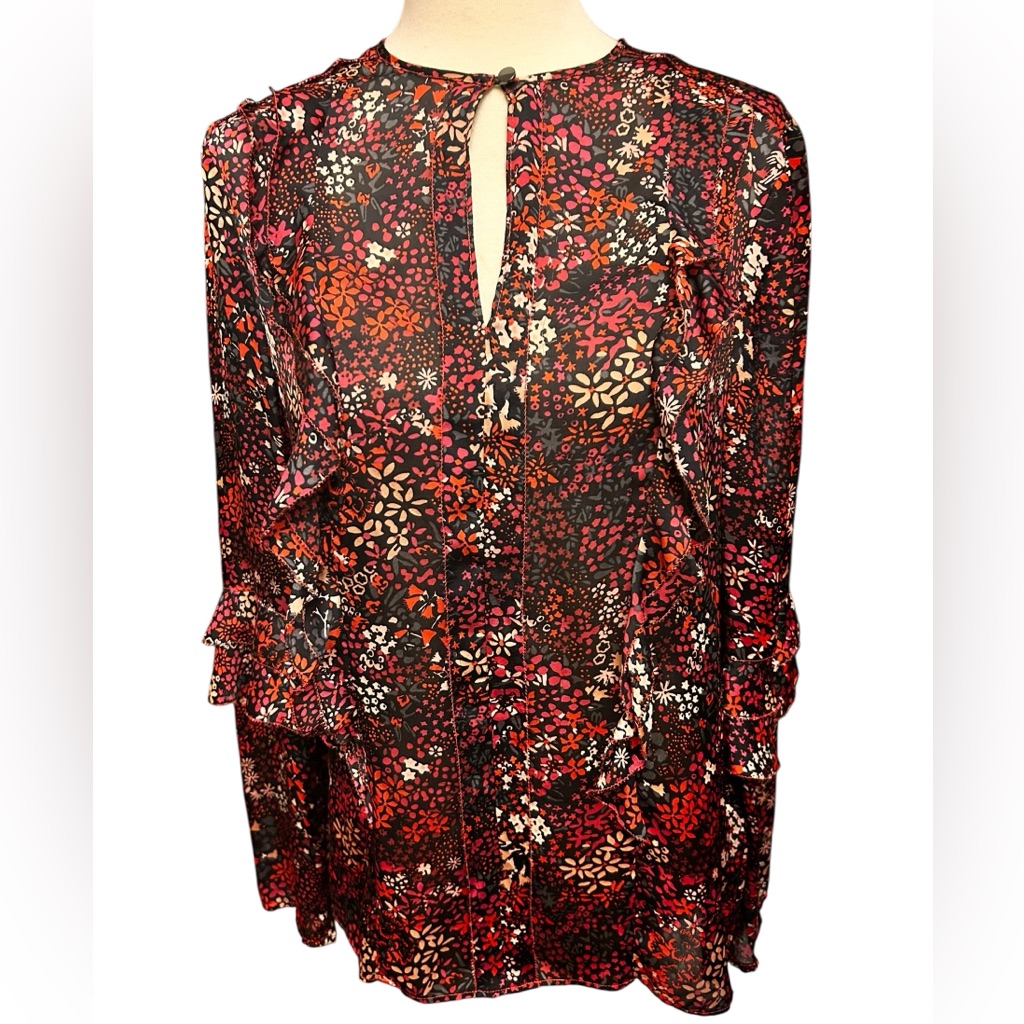 L.K. Bennett ‘Robin’ 100% Silk Floral Top